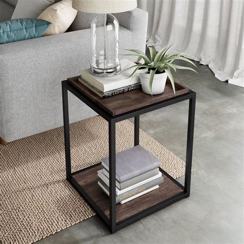 black box with hinge end tables metal base|black box wall mount rack.